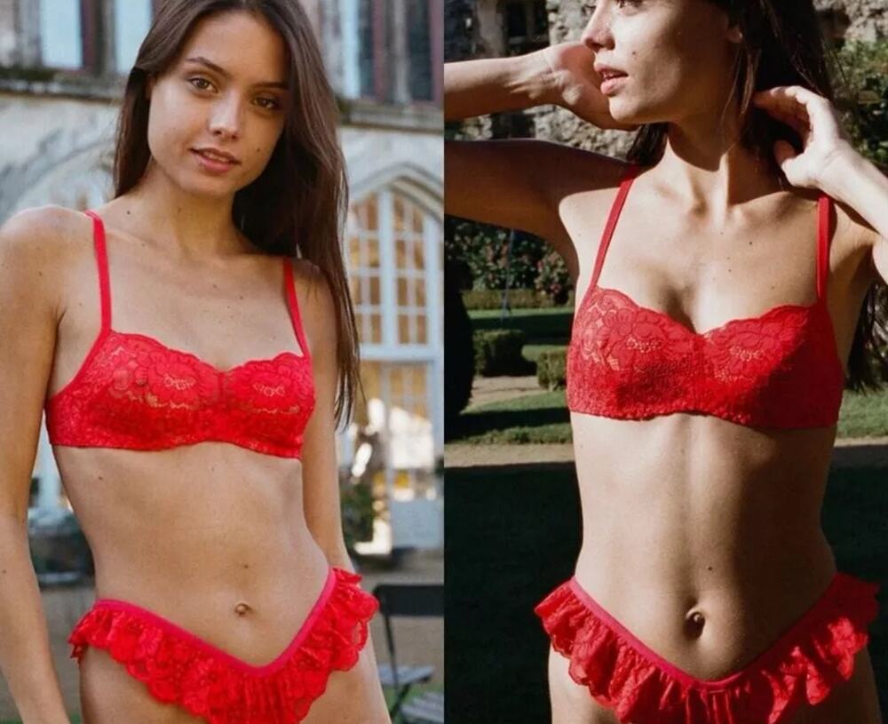 NWT HAH Free People Hook Up Bra Blood Orange Size C 30-38